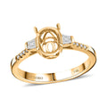 Luxoro 14K Yellow Gold Diamond Mounting Ring (Size 10.0) (Oval 8x6mm) - Sticky add to cart bar