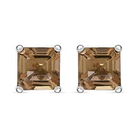 Cirrine Asscher Cut 2.26 ctw Earrings in Rhodium Over Sterling Silver