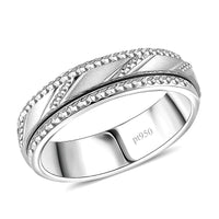 Doorbuster 950 Platinum Spinner Band Ring (Size 6.0) (7.80 g)
