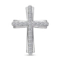 Luxuriant Lab Grown Diamond (G-H, SI) Cross Pendant in Platinum Over Sterling Silver 0.50 ctw - Sticky add to cart bar