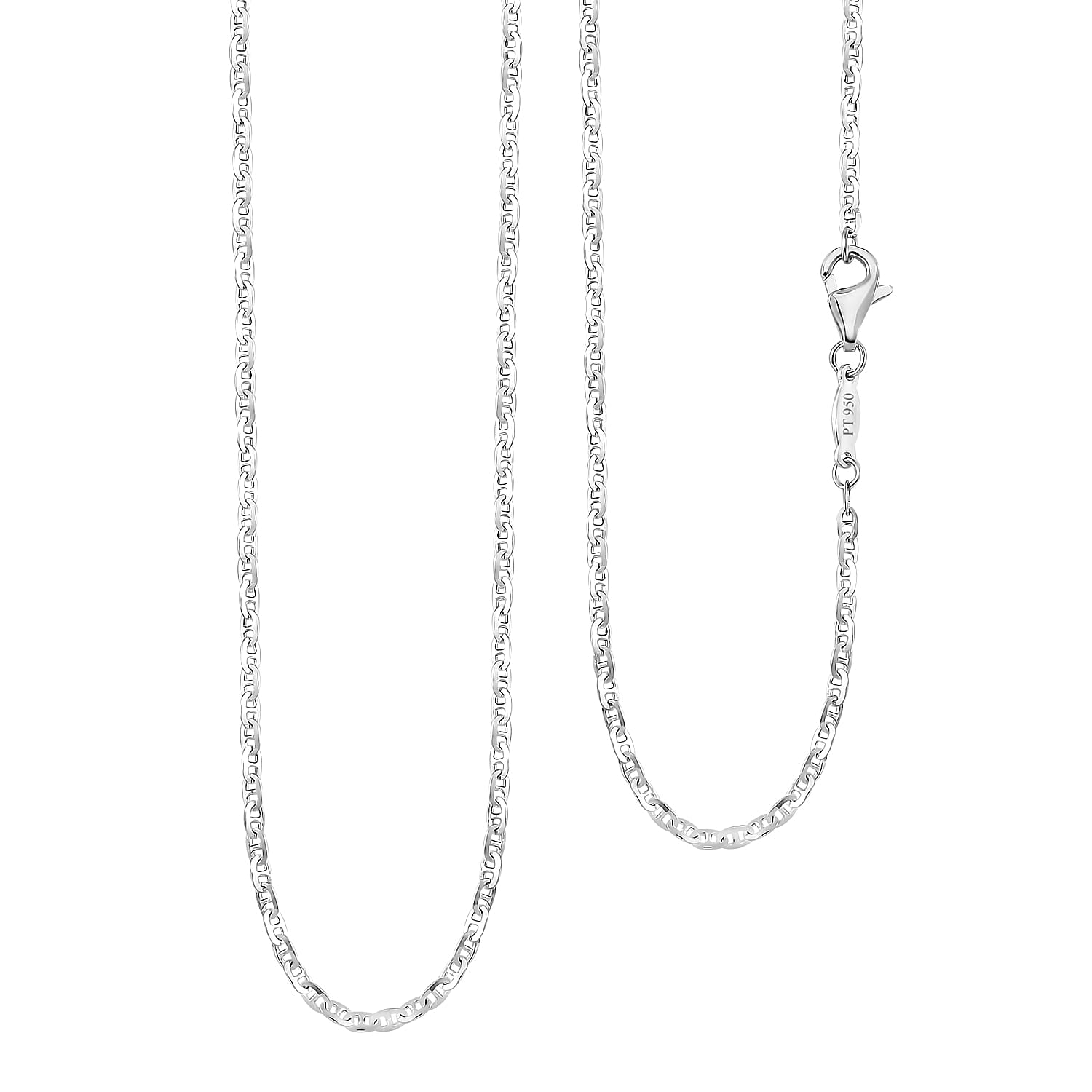Rhapsody 1.68mm Mariner Link Chain Necklace in 950 Platinum 20 Inches 3.95 Grams