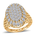 10K Yellow Gold Luxuriant Lab Grown Diamond (E-F, VS) Ring (Size 7.0) 1.50 ctw - Sticky add to cart bar