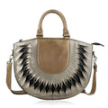Copper Genuine Leather Handbag with Top Handle and Adjustable Shoulder Strap - Sticky add to cart bar