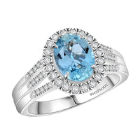 Certified & Appraised Rhapsody 950 Platinum AAAA Santa Maria Aquamarine, Diamond (E-F, VS) (0.39 cts) Ring (Size 5.5) (8.50 g) 2.05 ctw