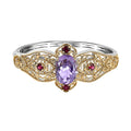 Doorbuster Rose De France Amethyst, Orissa Rhodolite Garnet Bangle Bracelet in Platinum Bond (6.50 In) 13.40 ctw - Sticky add to cart bar