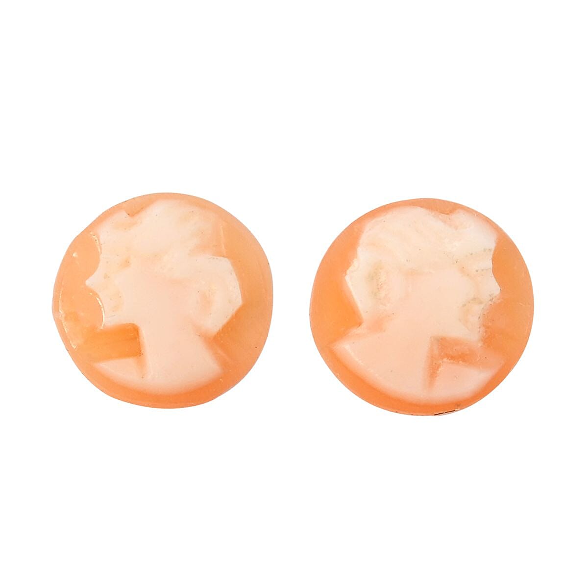 Set of 2 Cameo (Rnd 6 mm) 0.75 ctw