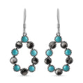 D'Joy Artisan Crafted Sleeping Beauty Turquoise and White Buffalo 6.40 ctw Fancy Earrings in Sterling Silver - Sticky add to cart bar