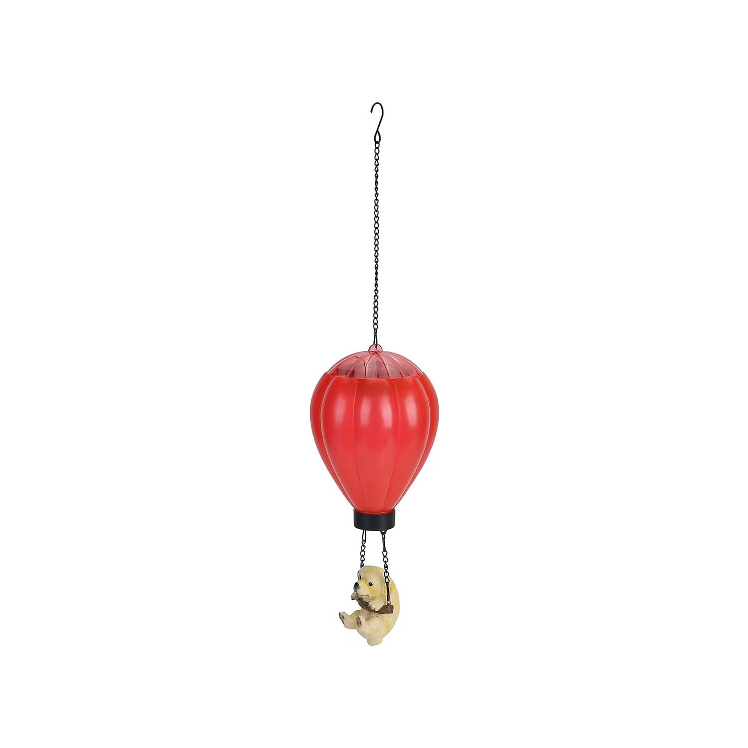 Red Solar Hot Air Balloon Windchime (4.7"x4.7"x19.2")