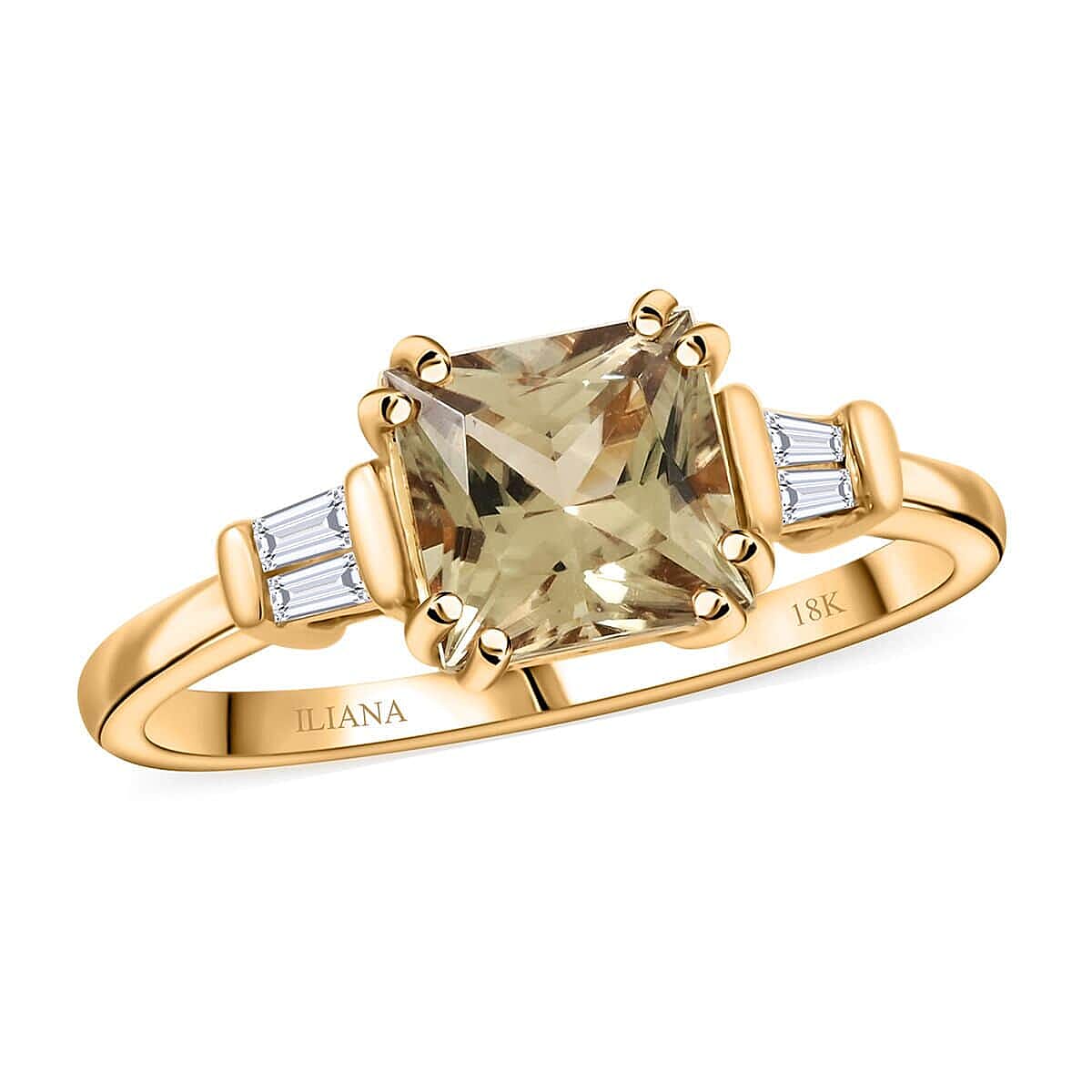 Iliana 18K Yellow Gold AAA Turkizite, Diamond (G-H, SI) Ring (Size 9.5) 2.10 ctw