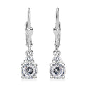 Moissanite Lever Back Earrings in Rhodium Over Sterling Silver 1.70 ctw - Sticky add to cart bar