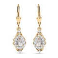 D'Joy Premium Malagasy Moonstone and White Zircon 1.35 ctw Lever Back Earrings in 18K Vermeil Yellow Gold Over Sterling Silver - Sticky add to cart bar