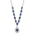 D'Joy Kashmir Kyanite 4.50 ctw Necklace 18 Inches in Rhodium Over Sterling Silver - Sticky add to cart bar