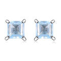 D'Joy Sky Blue Topaz 1.85 ctw Solitaire Stud Earrings in Platinum Over Sterling Silver - Sticky add to cart bar