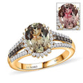 Luxoro 14K Yellow Gold AAA Turkizite, Nature Champagne and Diamond (I2) Ring (Size 5.0) 2.40 Carat Total Weight - Sticky add to cart bar