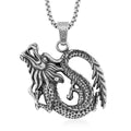 Dragon Pendant Necklace in Black Oxidized Stainless Steel - Sticky add to cart bar