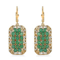 TLV Kagem Zambian Emerald Cluster Earring in 18K Vermeil YG Over Sterling Silver 5.00 ctw - Sticky add to cart bar