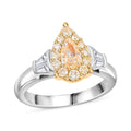 Modani Yellow Diamond and White Diamond 1.06 ctw Ring in 950 Platinum and 18K Yellow Gold (Size 6.0) 8.30 Grams - Sticky add to cart bar