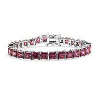J Francis Embellished with Zirconia by Swarovski Bracelet in Rhodium Over Sterling Silver (6.50 In) 39.50 ctw