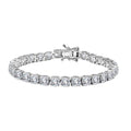 J Francis Embellished with Zirconia by Swarovski Bracelet in Rhodium Over Sterling Silver (6.50 In) 25.15 ctw - Sticky add to cart bar