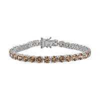 J Francis Embellished with Zirconia by Swarovski Bracelet in Rhodium Over Sterling Silver (6.50 In) 25.15 ctw