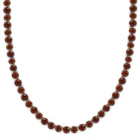 J Francis Embellished with Pink Zirconia by Swarovski Necklace (18 Inches) in Rhodium Over Sterling Silver 75.10 ctw