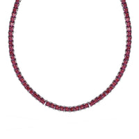 J Francis Embellished with Zirconia by Swarovski 87.90 ctw Necklace 18 Inches in Rhodium Over Sterling Silver