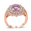 TLV Kashmir Kyanite, Moissanite Ring in Rhodium Over Sterling Silver (Size 8.0) 4.60 ctw - Sticky add to cart bar