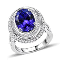 Doorbuster Certified & Appraised Rhapsody 950 Platinum AAAA Tanzanite, Diamond (E-F, VS2) Ring (Size 10.0) (11.30 g) 6.27 ctw - Sticky add to cart bar
