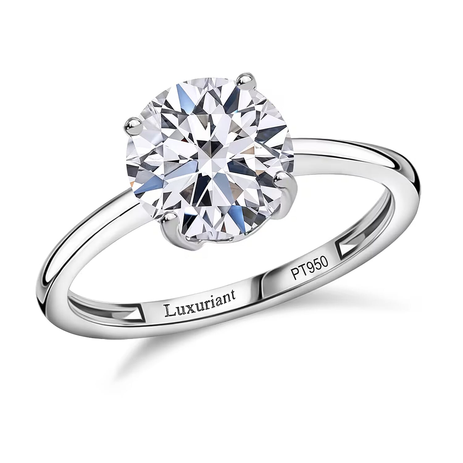 IGI Certified Luxuriant Lab Grown Diamond G VS2 3.00 ctw Solitaire Ring in 950 Platinum 4.90 Grams