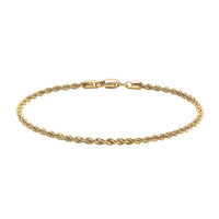 Rope Chain Bracelet in 20K Yellow Gold (6.50 In) 1.30 Grams