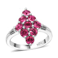 J Francis Embellished with Rose Crystal by Swarovski Gem Garden Nonet Ring in Platinum Bond (Size 5.0) - Sticky add to cart bar