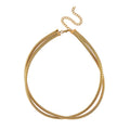 2 Row Choker Necklace in ION Plated YG Stainless Steel 16-20 Inches - Sticky add to cart bar