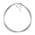 2 Row Choker Necklace in Stainless Steel 16-20 Inches - Sticky add to cart bar