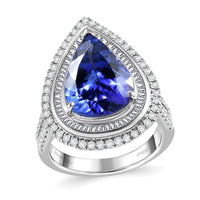 Doorbuster Certified & Appraised Rhapsody 950 Platinum AAAA Tanzanite, Diamond (E-F, VS2) Ring (Size 10.0) (10 g) 6.28 ctw