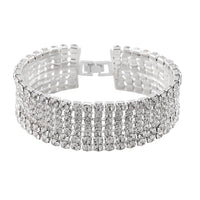 One Time Only Austrian Crystal Bracelet in Silvertone (7.50 In)