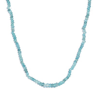 Apatite 40.00 ctw Beaded Necklace in Rhodium Over Sterling Silver 18-20 Inches