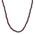 Mozambique Garnet 65.00 ctw Beaded Necklace in Stainless Steel 18-20 Inches - Sticky add to cart bar