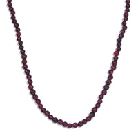 Mozambique Garnet 65.00 ctw Beaded Necklace in Stainless Steel 18-20 Inches