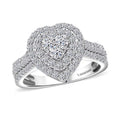 Luxuriant Lab Grown Diamond (G-H, SI) Heart Ring in Platinum Over Sterling Silver (Size 10.0) 1.00 ctw - Sticky add to cart bar