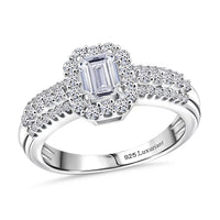 Luxuriant Lab Grown Diamond (G-H, SI) Ring in Platinum Over Sterling Silver (Size 10.0) 1.00 ctw