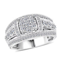 Luxuriant Lab Grown Diamond Timeless Sparkle Ring in Sterling Silver