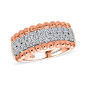 Luxuriant Lab Grown Diamond G-H SI-I1 1.00 ctw Eternity Band Ring in Vermeil Rose Gold Over Sterling Silver (Size 10.0) - Sticky add to cart bar