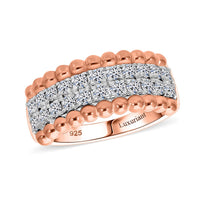 Luxuriant Lab Grown Diamond G-H SI-I1 1.00 ctw Eternity Band Ring in Vermeil Rose Gold Over Sterling Silver (Size 10.0)
