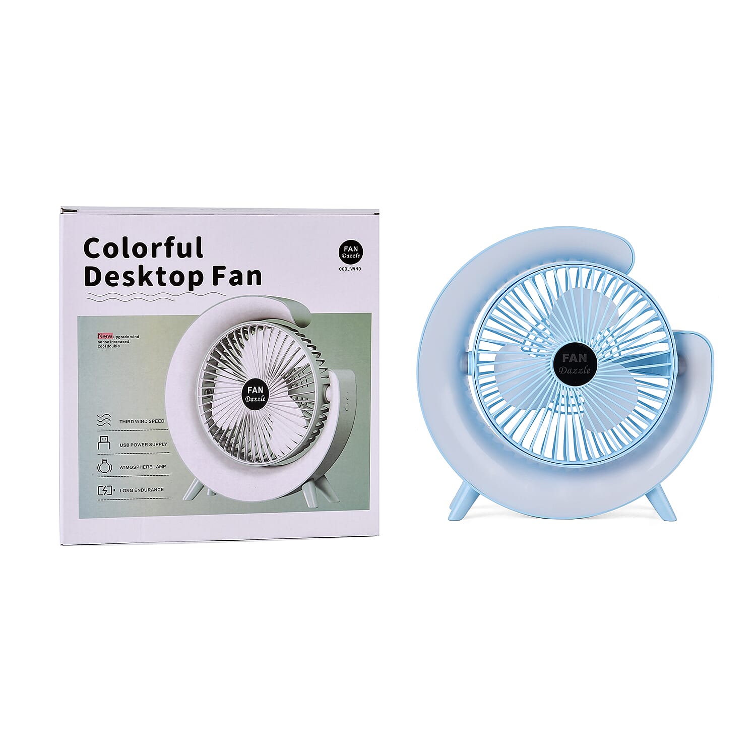 Blue 2 in 1 LED Ceiling Fan with Remote Control