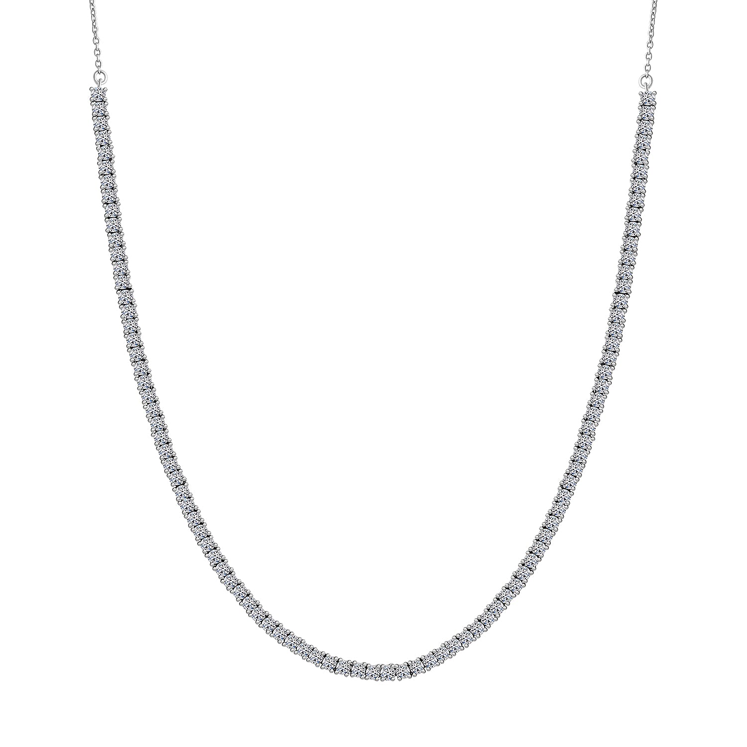 Luxuriant Lab Grown Diamond G-H SI 3.00 ctw Necklace in Platinum Over Sterling Silver 20 Inches