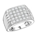 Luxuriant Lab Grown Diamond (G-H, SI) Men's Ring in Platinum Over Sterling Silver (Size 10.0) 2.00 ctw - Sticky add to cart bar