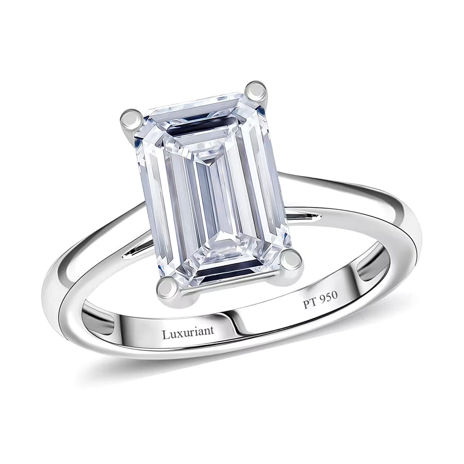 IGI Certified Luxuriant Lab Grown Diamond G VS2 5.00 ctw Ring in 950 Platinum (Size  5.5)  4.80 Grams