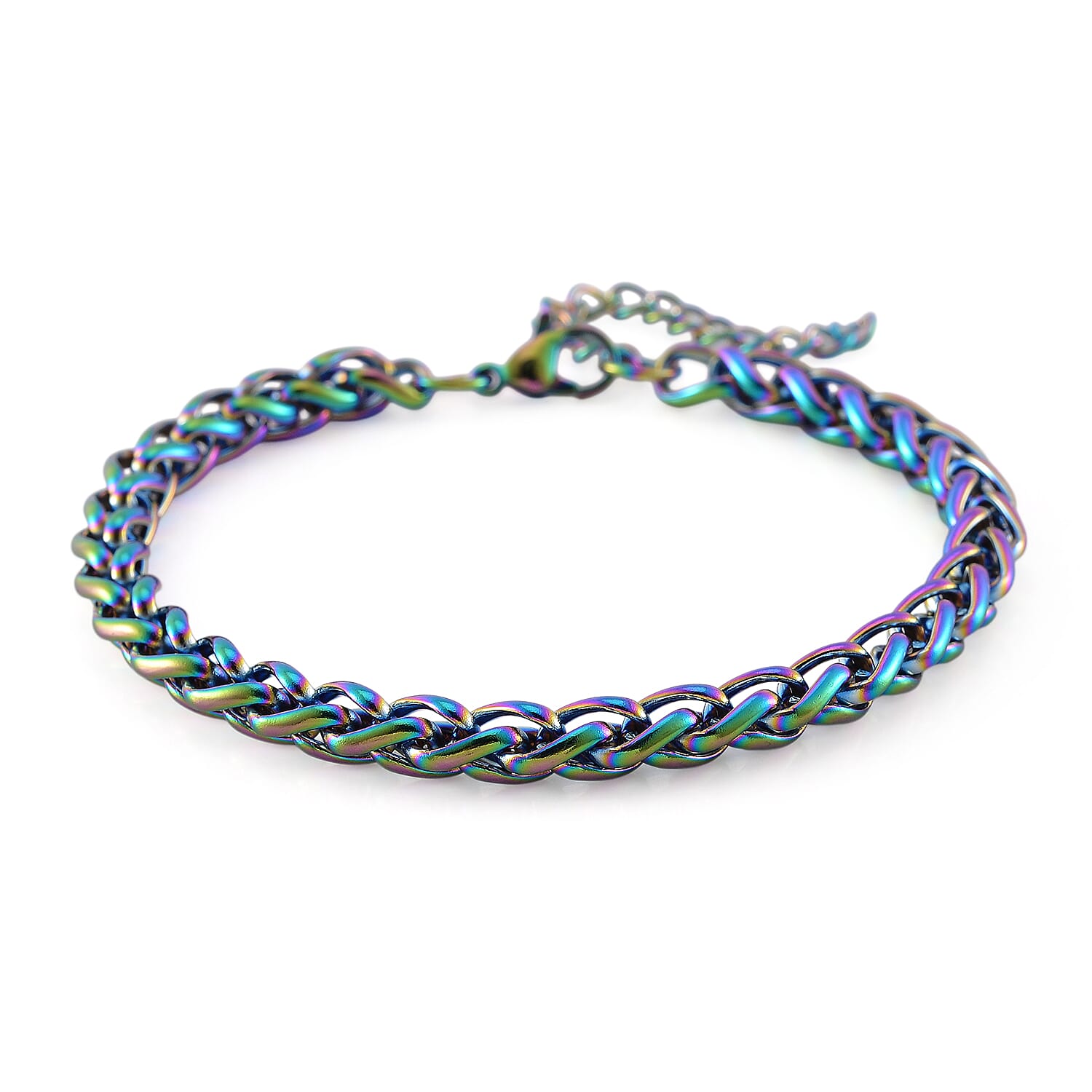 Spiga Chain Bracelet (7.50-9.50In) in ION Plated Rainbow Stainless Steel