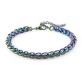 Spiga Chain Bracelet (7.50-9.50In) in ION Plated Rainbow Stainless Steel - Sticky add to cart bar