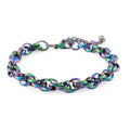 Spiga Chain Bracelet (7.50-9.50In) in ION Plated Rainbow Stainless Steel - Sticky add to cart bar